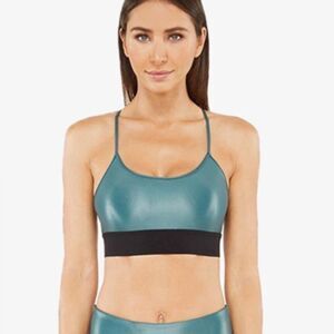 Koral Sweeper Infinity Sports Bra in Palace Teal Green- Size Small